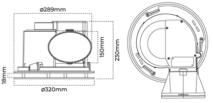 ATOM GUST BATHROOM EXTRACTION FAN WITH LED ILLUMINATION 295