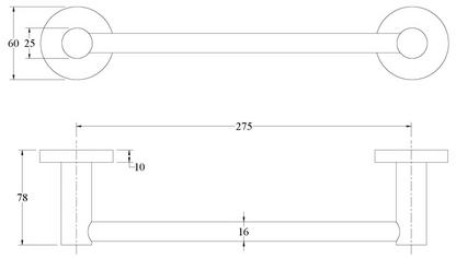 CODE NATURE HAND TOWEL RAIL 300MM
