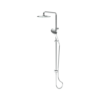 LAVISH BRASS TWIN RAIL SHOWER CHROME