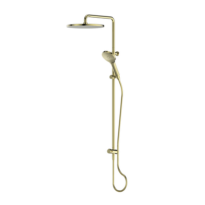 LAVISH BUBBLEJET TWIN RAIL SHOWER BRUSHED BRASS