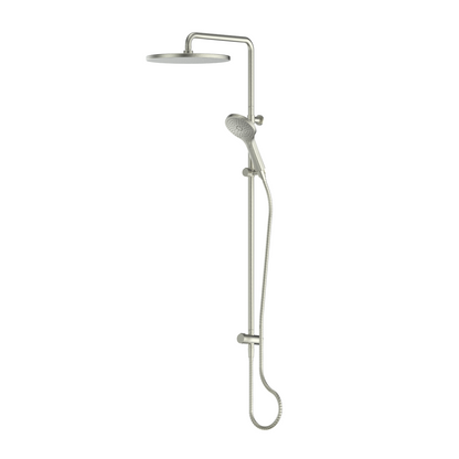 LAVISH BUBBLEJET TWIN RAIL SHOWER BRUSHED NICKEL