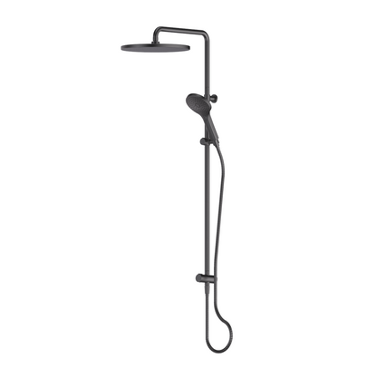 LAVISH BUBBLEJET TWIN RAIL SHOWER GUNMETAL