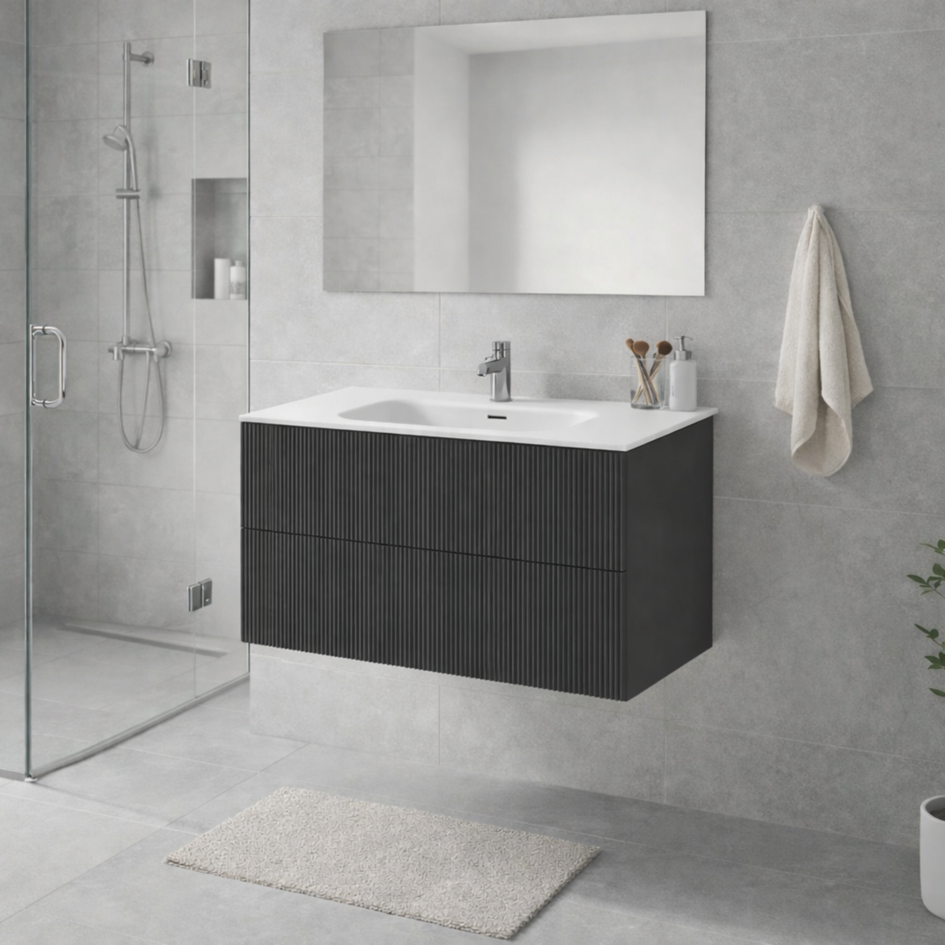 LINEARE 1000 PILLAR DOUBLE DRAW VANITY RANGE