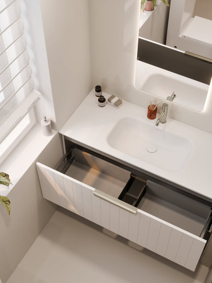 LINEARE 1200 COASTAL SINGLE DRAWER VANITY MATTE WHITE