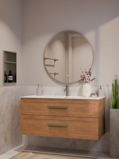 LINEARE 1200 LOFT DOUBLE DRAWER BATHROOM VANITY DEVON OAK