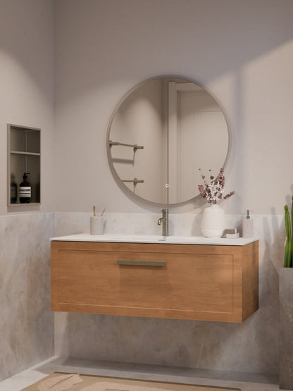 LINEARE 1200 LOFT SINGLE DRAWER BATHROOM VANITY DEVON OAK