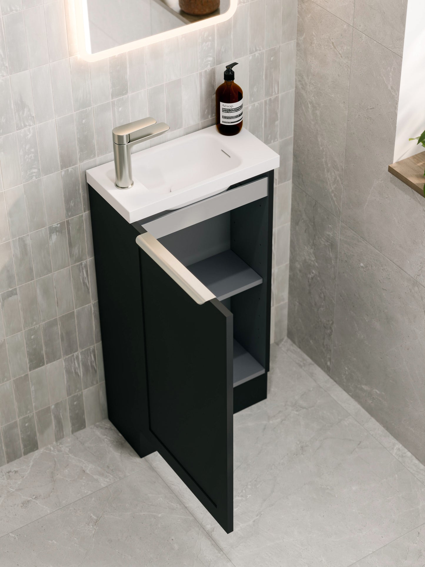 LINEARE 450 LOFT FLOORSTANDING VANITY - LEFT HINGE