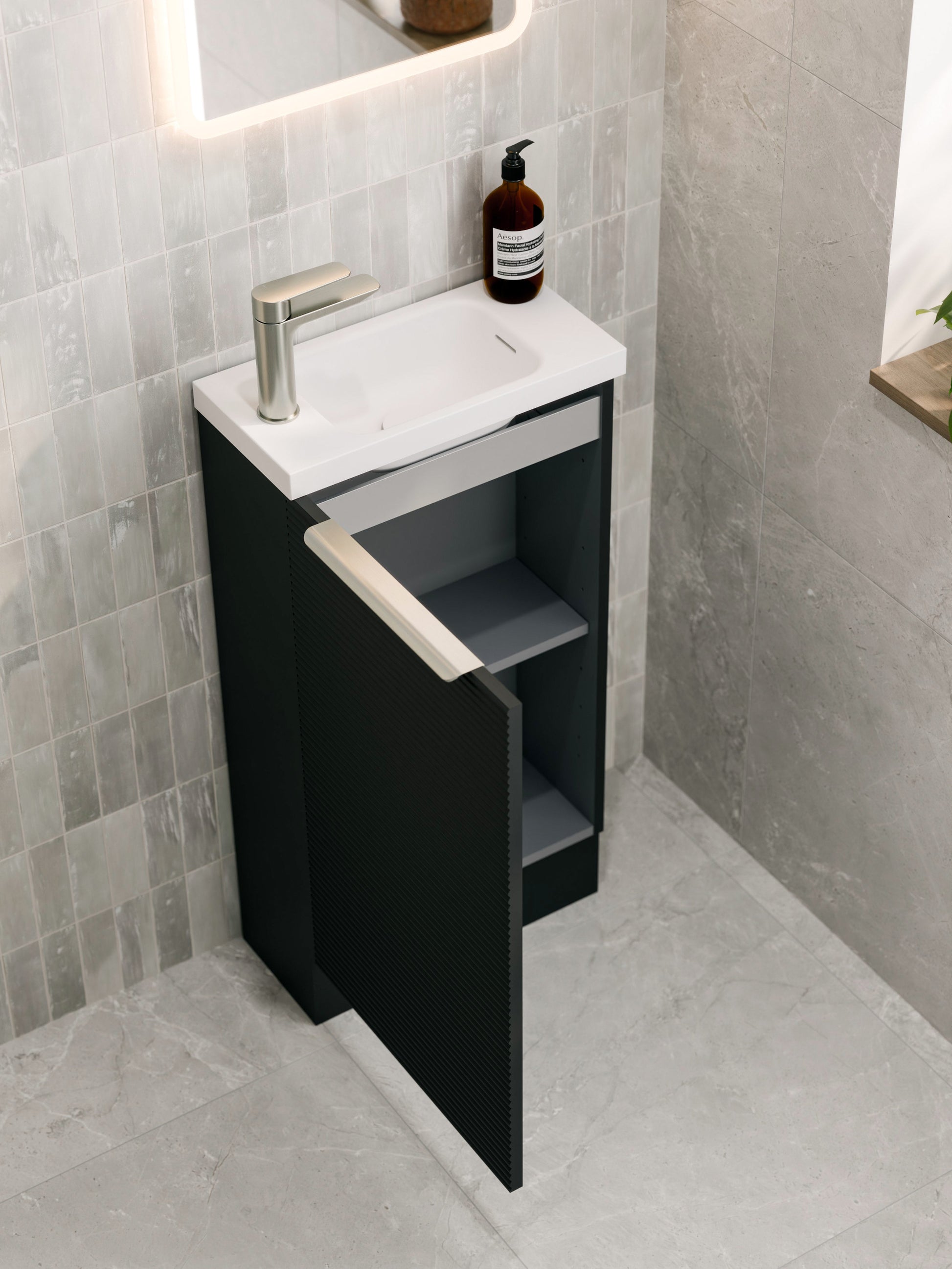 LINEARE 450 ORCHARD FLOORSTANDING VANITY - LEFT HINGE