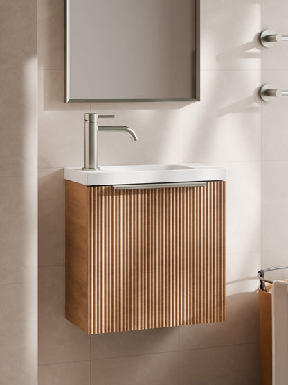 LINEARE 450 PILLAR BATHROOM VANITY DEVON OAK