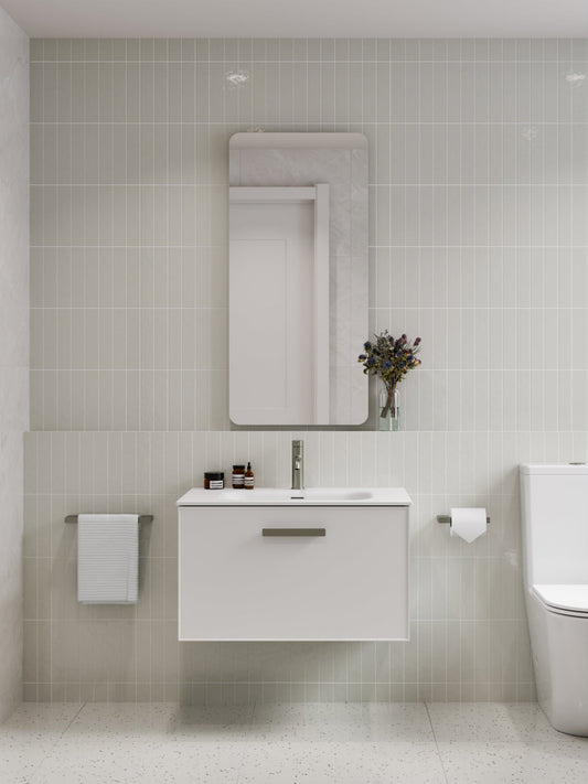 LINEARE 750 AXEL SINGLE DRAWER BATHROOM VANITY MATTE WHITE