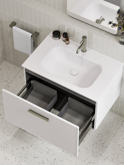 LINEARE 750 AXEL SINGLE DRAWER VANITY MATT WHITE