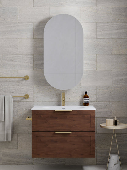 LINEARE 750 LOFT DOUBLE DRAWER BATHROOM VANITY WALNUT