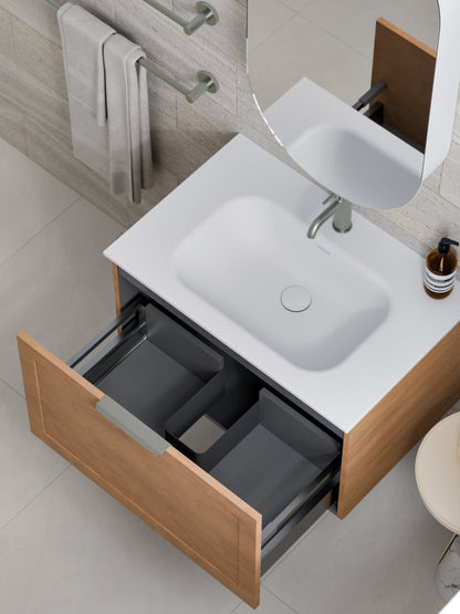 LINEARE 750 LOFT SINGLE DRAWER BATHROOM VANITY DEVON OAK