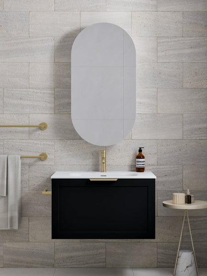 LINEARE 750 LOFT SINGLE DRAWER BATHROOM VANITY MATTE BLACK