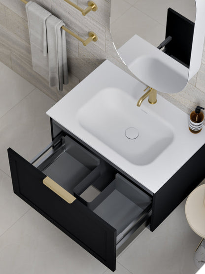 LINEARE 750 LOFT SINGLE DRAWER BATHROOM VANITY MATTE BLACK