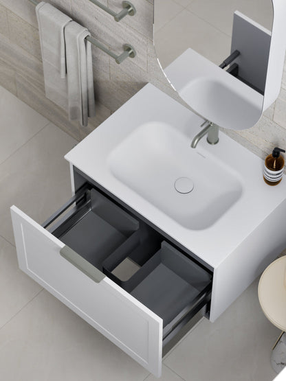 LINEARE 750 LOFT SINGLE DRAWER BATHROOM VANITY MATTE WHITE