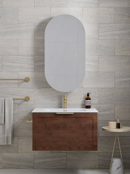 LINEARE 750 LOFT SINGLE DRAWER BATHROOM VANITY WALNUT