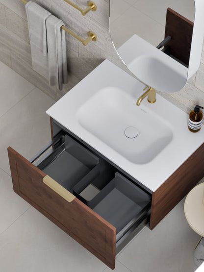 LINEARE 750 LOFT SINGLE DRAWER BATHROOM VANITY WALNUT