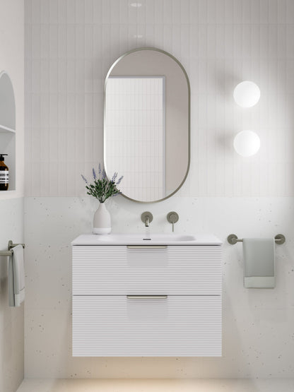 LINEARE 750 ORCHARD DOUBLE DRAWER BATHROOM VANITY MATTE WHITE