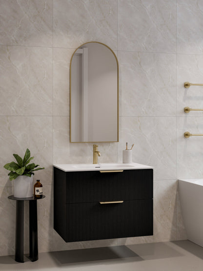 LINEARE 750 PILLAR DOUBLE DRAWER BATHROOM VANITY MATTE BLACK