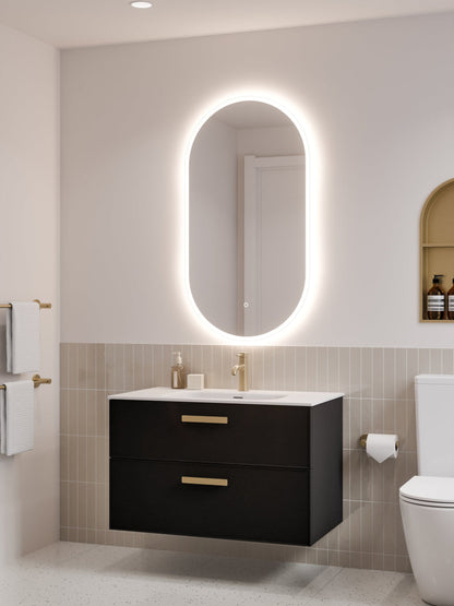 LINEARE 900 AXEL DOUBLE DRAWER BATHROOM VANITY MATTE BLACK