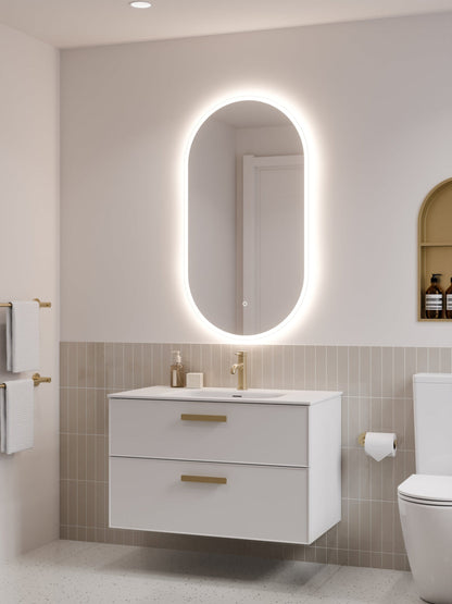 LINEARE 900 AXEL DOUBLE DRAWER BATHROOM VANITY MATTE WHITE