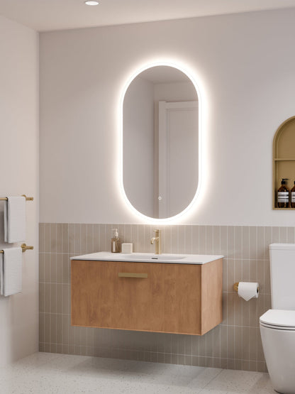 LINEARE 900 AXEL SINGLE DRAWER BATHROOM VANITY DEVON OAK