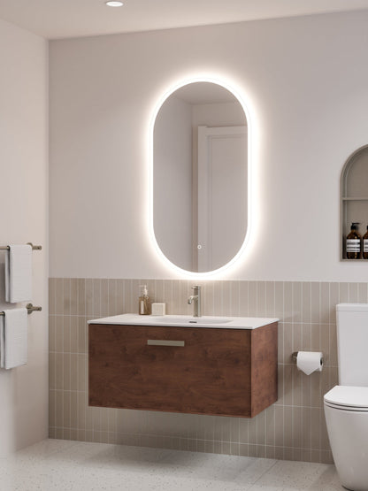 LINEARE 900 AXEL SINGLE DRAWER BATHROOM VANITY WALNUT