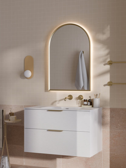 LINEARE 900 ORCHARD DOUBLE DRAWER BATHROOM VANITY MATTE WHITE