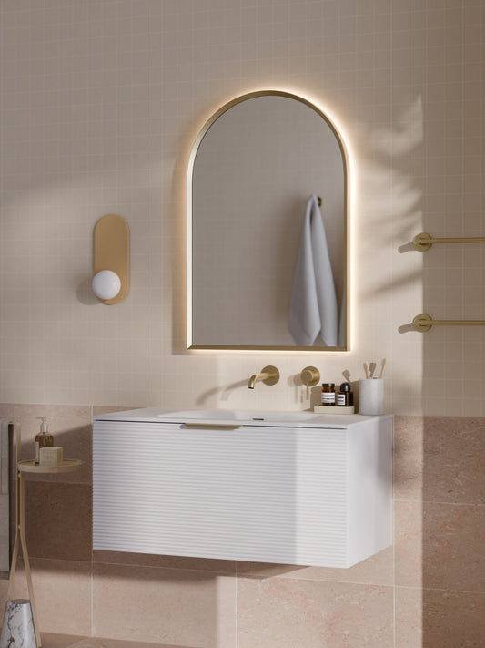 LINEARE 900 ORCHARD SINGLE DRAWER BATHROOM VANITY MATTE WHITE