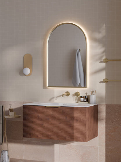 LINEARE 900 ORCHARD SINGLE DRAWER BATHROOM VANITY WALNUT