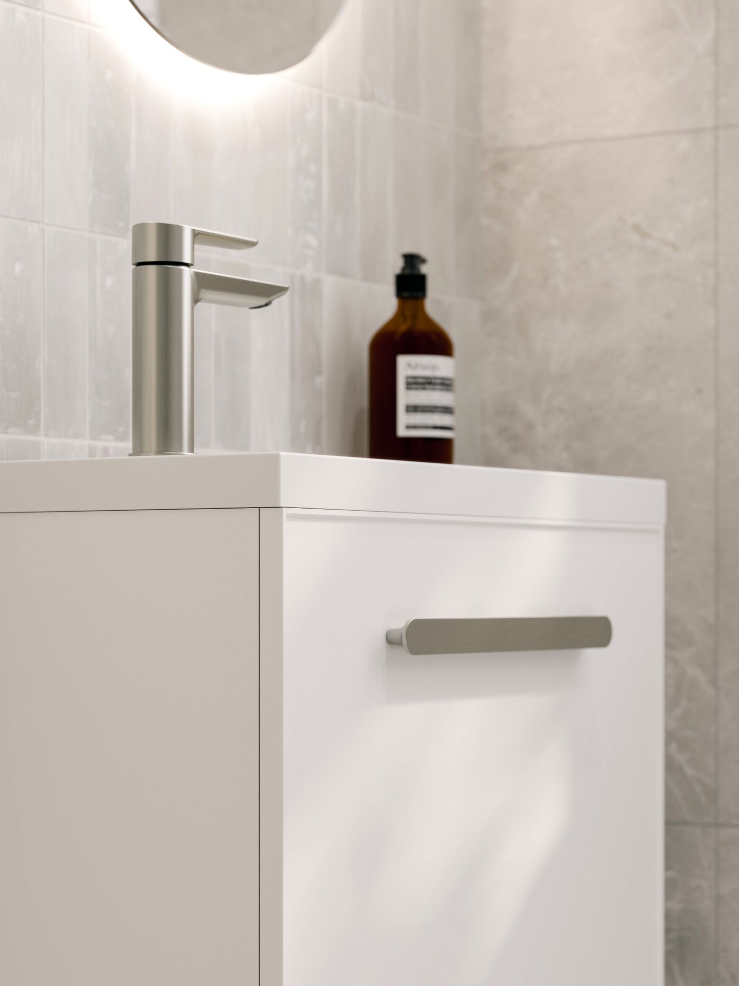LINEARE AXEL 450 FLOORSTANDING VANITY - LEFT HINGE