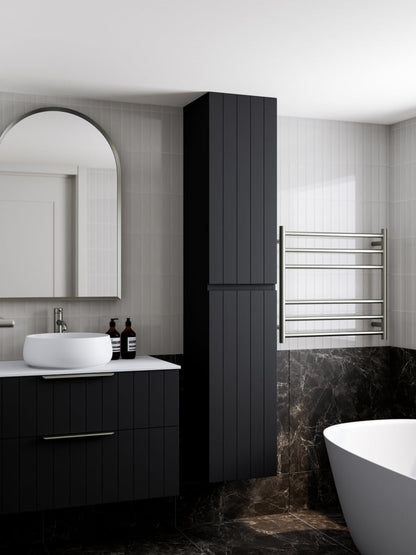 LINEARE BATHROOM COASTAL TOWER CABINET MATTE BLACK