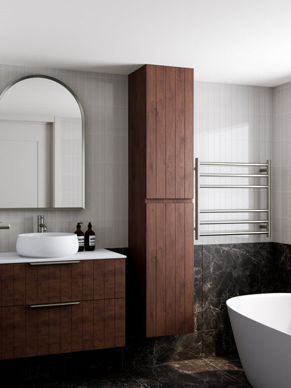 LINEARE BATHROOM COASTAL TOWER CABINET WALNUT