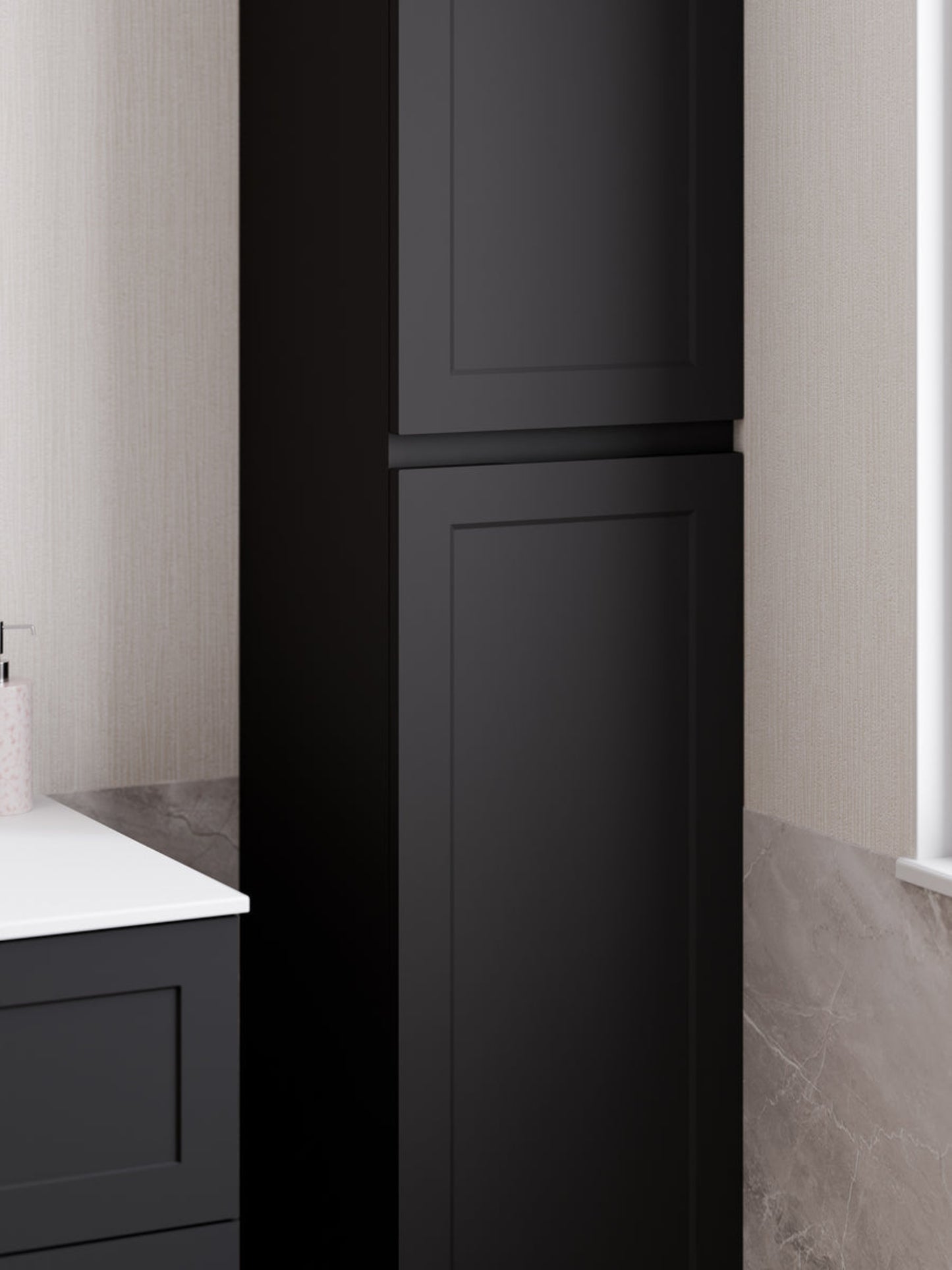 LINEARE BATHROOM LOFT TOWER CABINET MATTE BLACK
