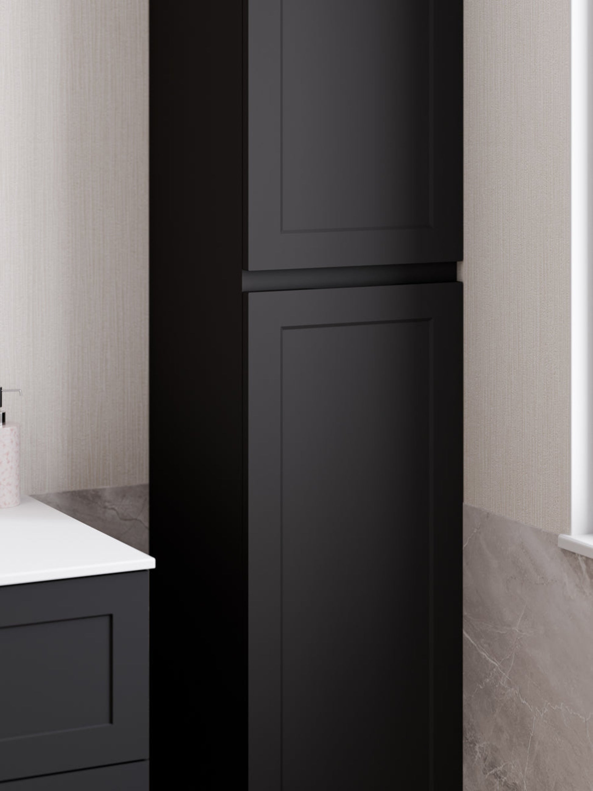 LINEARE BATHROOM LOFT TOWER CABINET MATTE BLACK