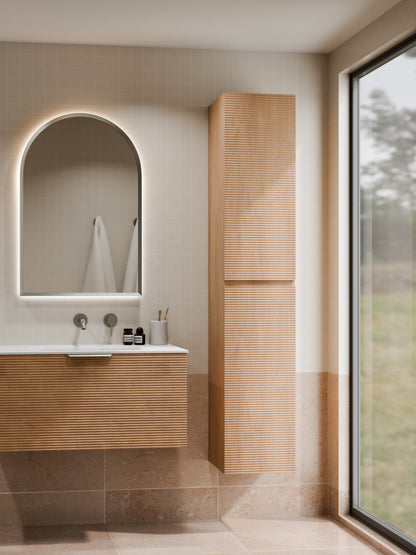 LINEARE BATHROOM ORCHARD TOWER CABINET DEVON OAK