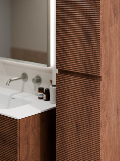 LINEARE BATHROOM ORCHARD TOWER CABINET WALNUT