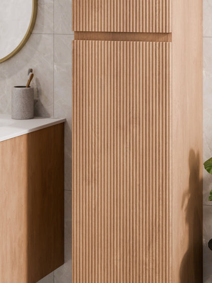 LINEARE BATHROOM PILLAR TOWER CABINET DEVON OAK