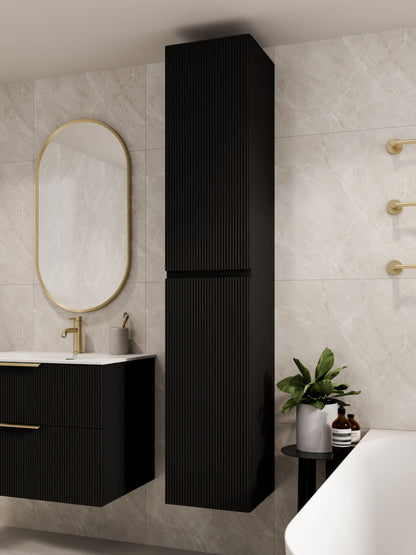 LINEARE BATHROOM PILLAR TOWER CABINET MATTE BLACK