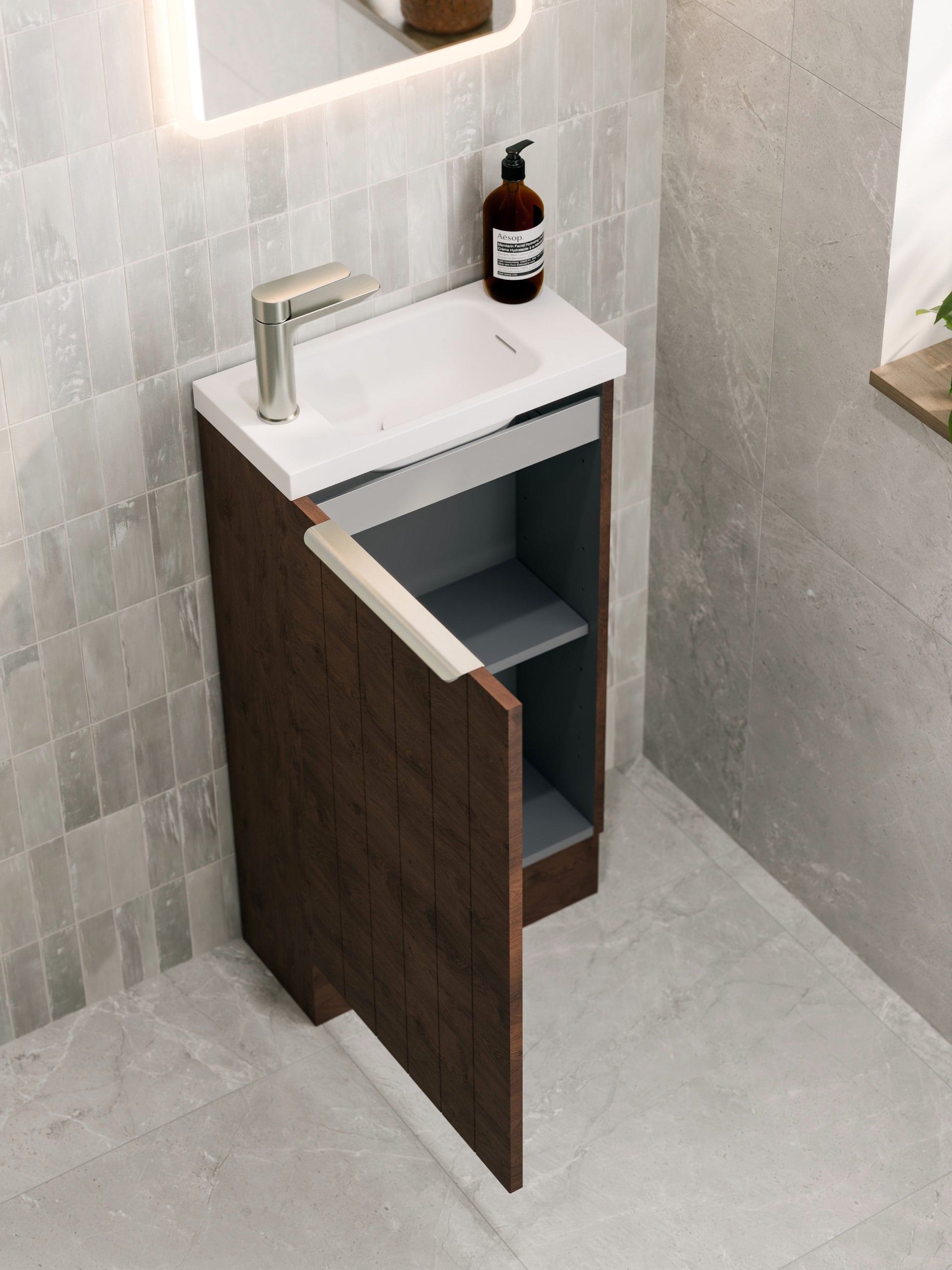 LINEARE COASTAL 450 FLOORSTANDING VANITY - LEFT HINGE