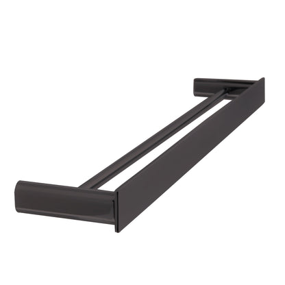 LINKWARE GABE DOUBLE TOWEL RAIL GUNMETAL