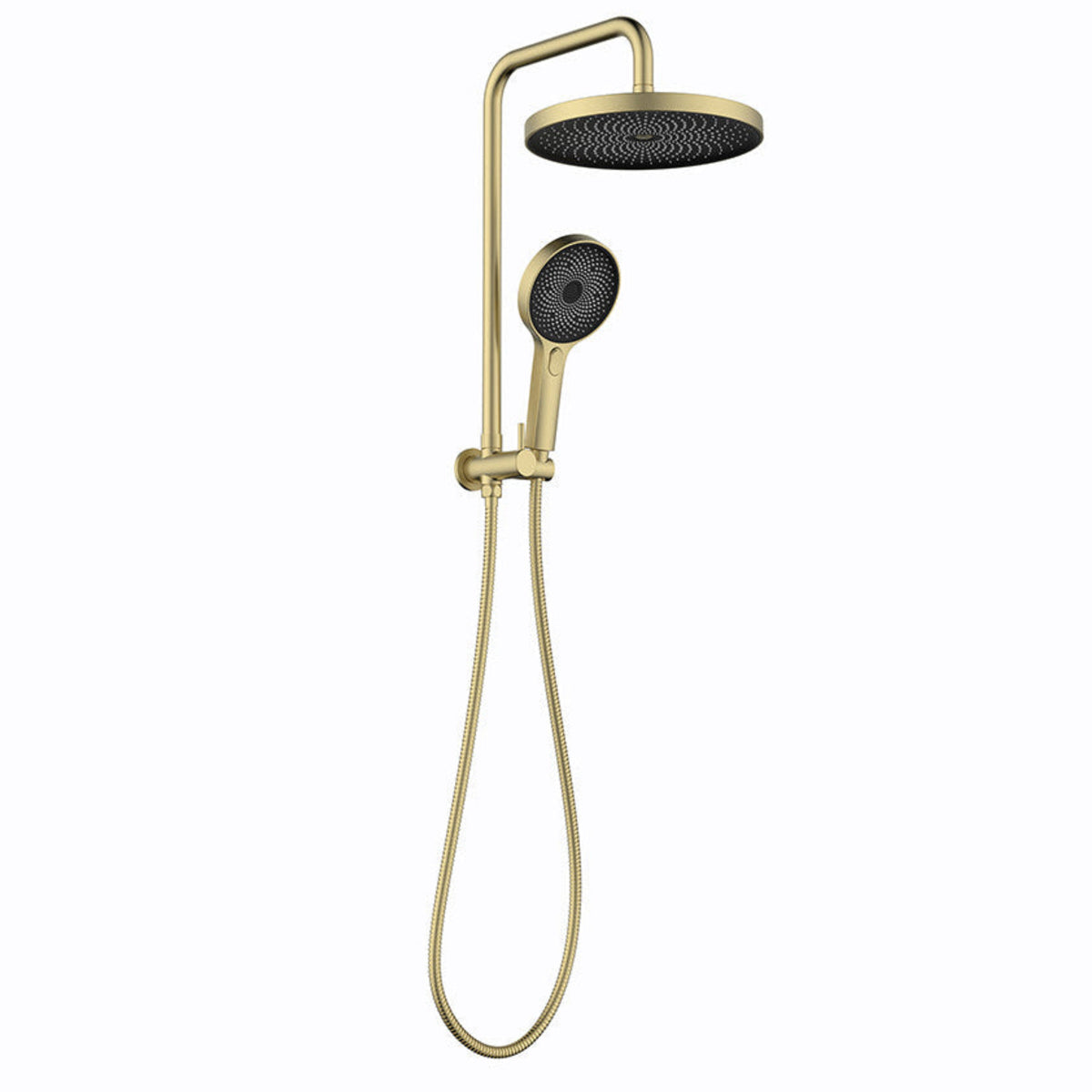 LINKWARE GABE TWIN SHOWER BRUSHED GOLD