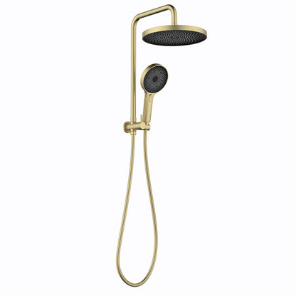 LINKWARE GABE TWIN SHOWER BRUSHED GOLD
