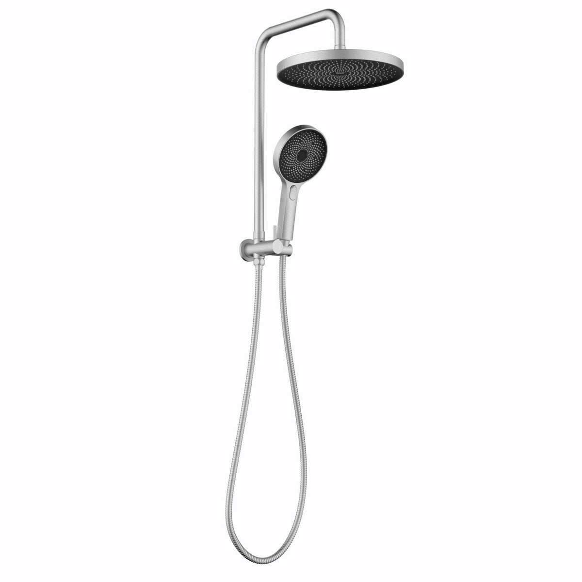 LINKWARE GABE TWIN SHOWER BRUSHED NICKEL