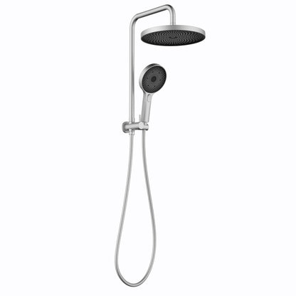 LINKWARE GABE TWIN SHOWER BRUSHED NICKEL