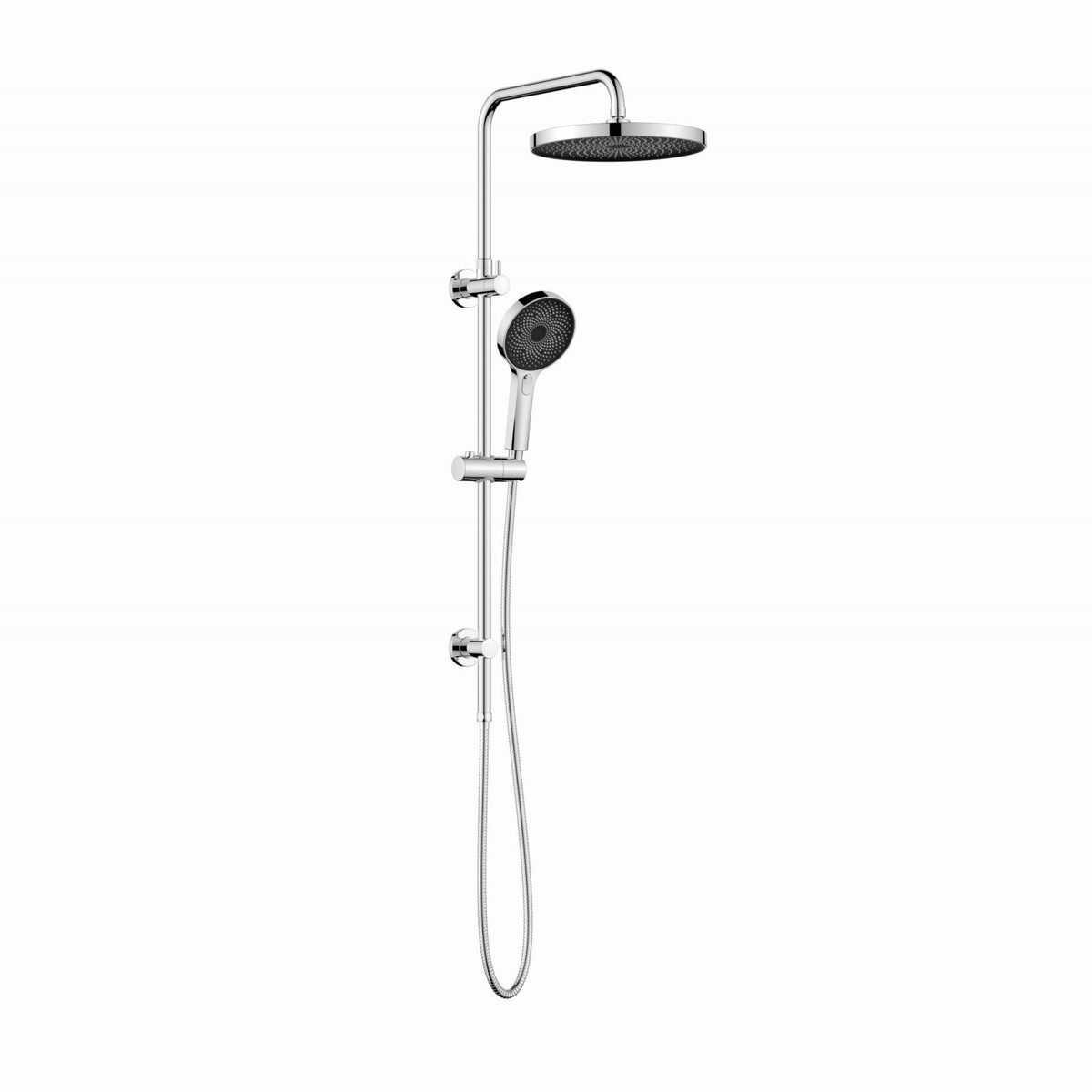 LINKWARE GABE TWIN SHOWER WITH RAIL CHROME