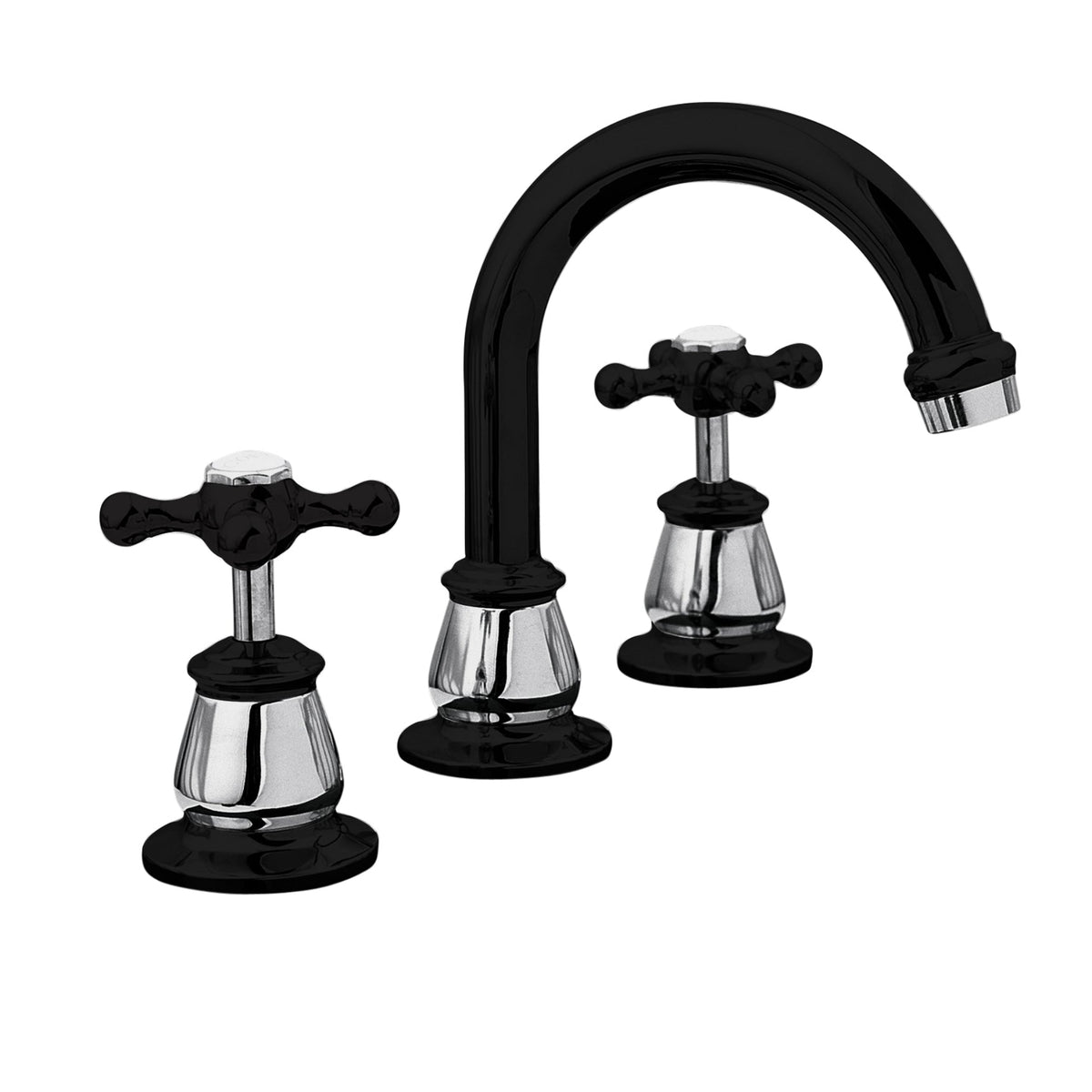 LINKWARE NOOSA BASIN MIXER SET CHROME & MATTE BLACK