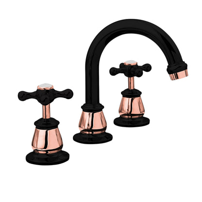 LINKWARE NOOSA BASIN MIXER SET ROSE GOLD & MATTE BLACK