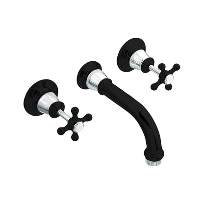 LINKWARE NOOSA BATH OR WALL BASIN MIXER CHROME & BLACK